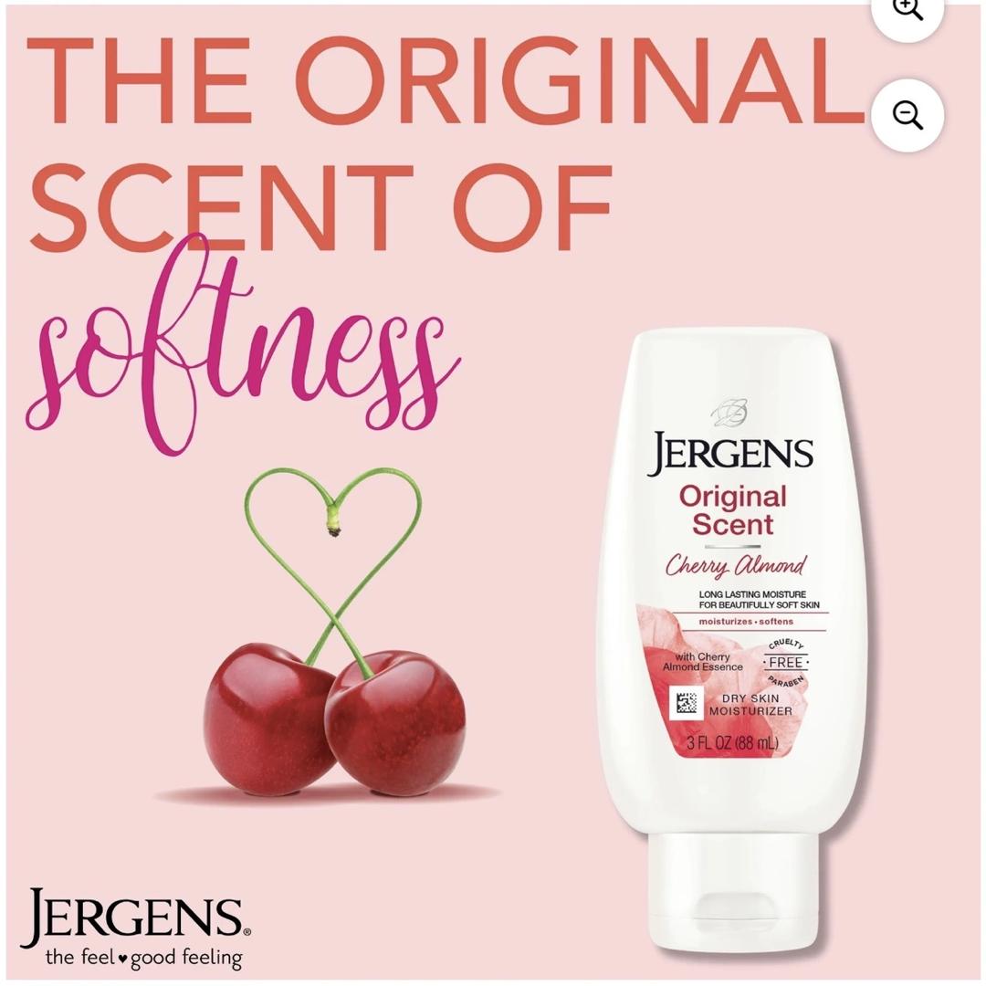 ORIGINALE Lotion pour le corps hydratante Jergens Original Scent avec cerise et amande pour peau sèche FORMAT DE SAC A MAIN - Image 2