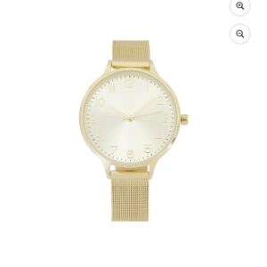 Montre ronde dorée pour femmes Time and Tru avec bracelet en maille, imposez vous AVEC CE MODEL HIGH LEVEL.