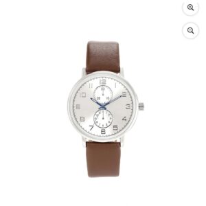 Montre analogique pour hommes George, boîtier argenté de 42 mm où le design moderne rencontre la sophistication classique