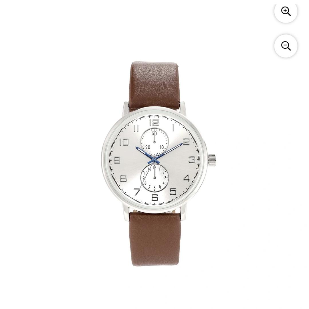 Montre analogique pour hommes George, boîtier argenté de 42 mm où le design moderne rencontre la sophistication classique