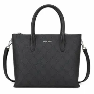 Sac fourre-tout noir élégant Nine West. ce sac est parfait pour le bureau, les sorties, les voyages et l’usage quotidien.