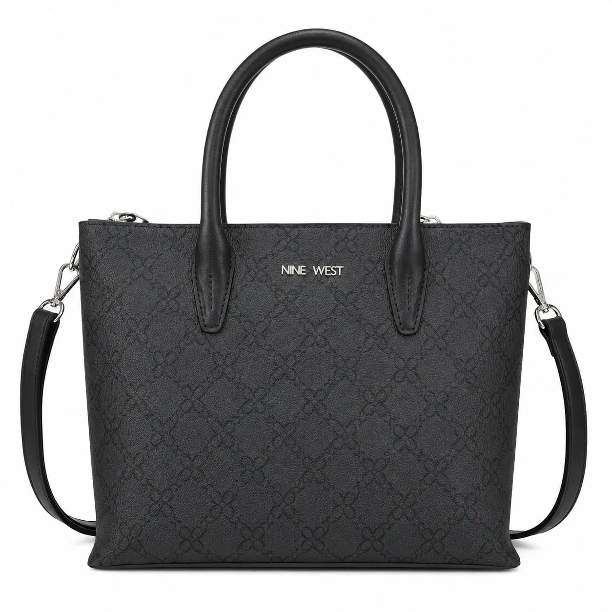 Sac fourre-tout noir élégant Nine West. ce sac est parfait pour le bureau, les sorties, les voyages et l’usage quotidien.