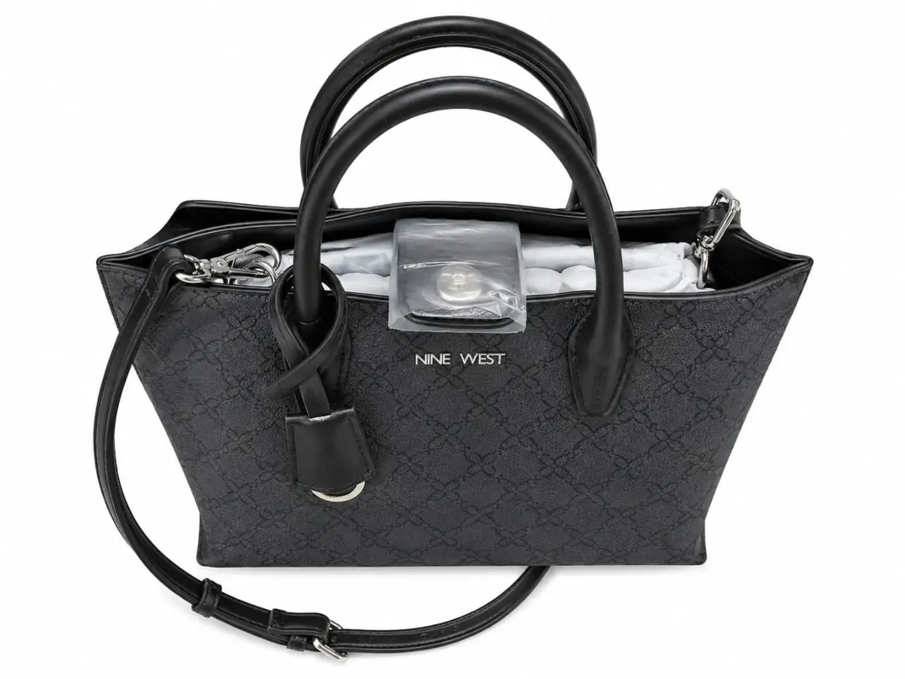 Sac fourre-tout noir élégant Nine West. ce sac est parfait pour le bureau, les sorties, les voyages et l’usage quotidien. - Image 2