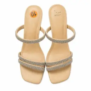A NEW DAY Sandales ouvertes chic et brillantes avec brides décorées de strass, parfaites pour un look élégant et tendance. Taille 41