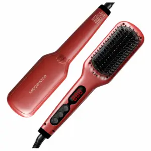 Brosse lissante MEGAWISE Pro – Brosse ionique en céramique à chauffe rapide pour des cheveux lisses et sans frisottis