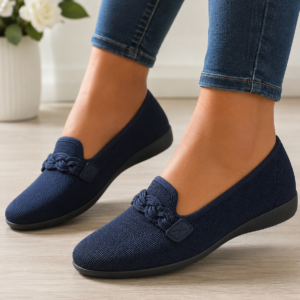 ANDIAMO Chaussures confortables en maille respirante pour femme – Bleu marine Taille EU 42–43. Haute elegance
