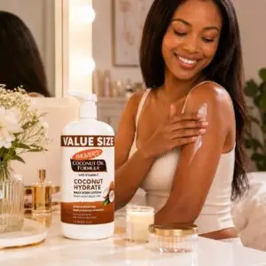 Lait corporel à l'huile de coco Palmer's pour peaux sèches, Hydratez 1 litre et régénérez votre peau avec la Lotion corporelle quotidienne à l'huile de coco