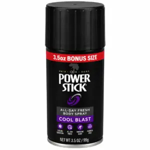 Deodorant Spray corporel HOMME Power Stick Cool Blast  (104ML) bonne odeur et Fraîcheure intense toute la journée