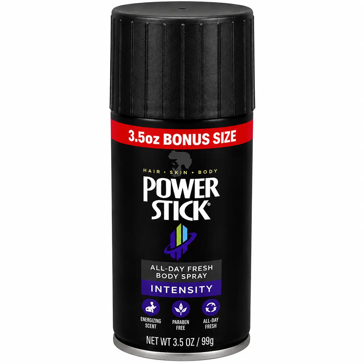Deodorant Spray corporel HOMME Power Stick Intensity (104ML) bonne odeur et Fraîcheure intense toute la journée