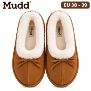 Mudd – Pantoufles Fourrées pour Fille/Femme – Confortables – Adaptées aux  pointures 38 ou 39.