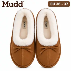 Mudd – Pantoufles Fourrées pour Fille/Femme – Confortables – Adaptées aux  pointures 36 ou 37