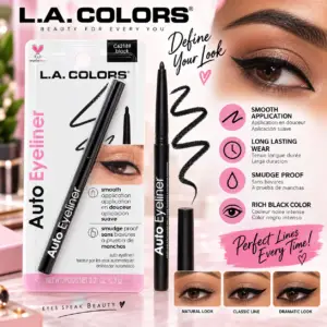 Eyeliner rétractable L.A. Colors, couleure NOIRE. Révélez le meilleur de vous-même lors de vos occasions spéciale