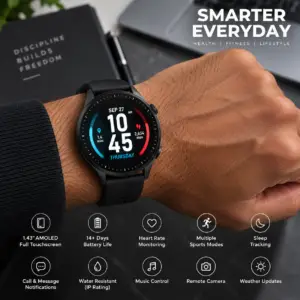 Montre Connectée iTOUCH Explorer 5 Pro – GPS, Appels Bluetooth & Sport  Couleure Black