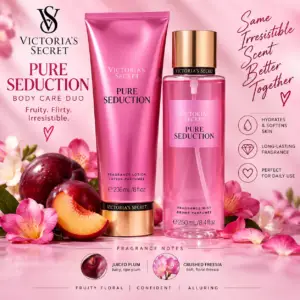 Victoria’s Secret Pure Seduction Fragrance Duo – Lotion & Brume Parfumée 236 ml et 250 ml