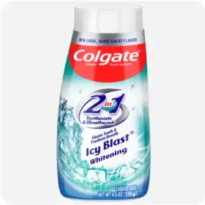 Gel dentifrice blanchissant et bain de bouche Colgate 2-en-1, Icy Blast