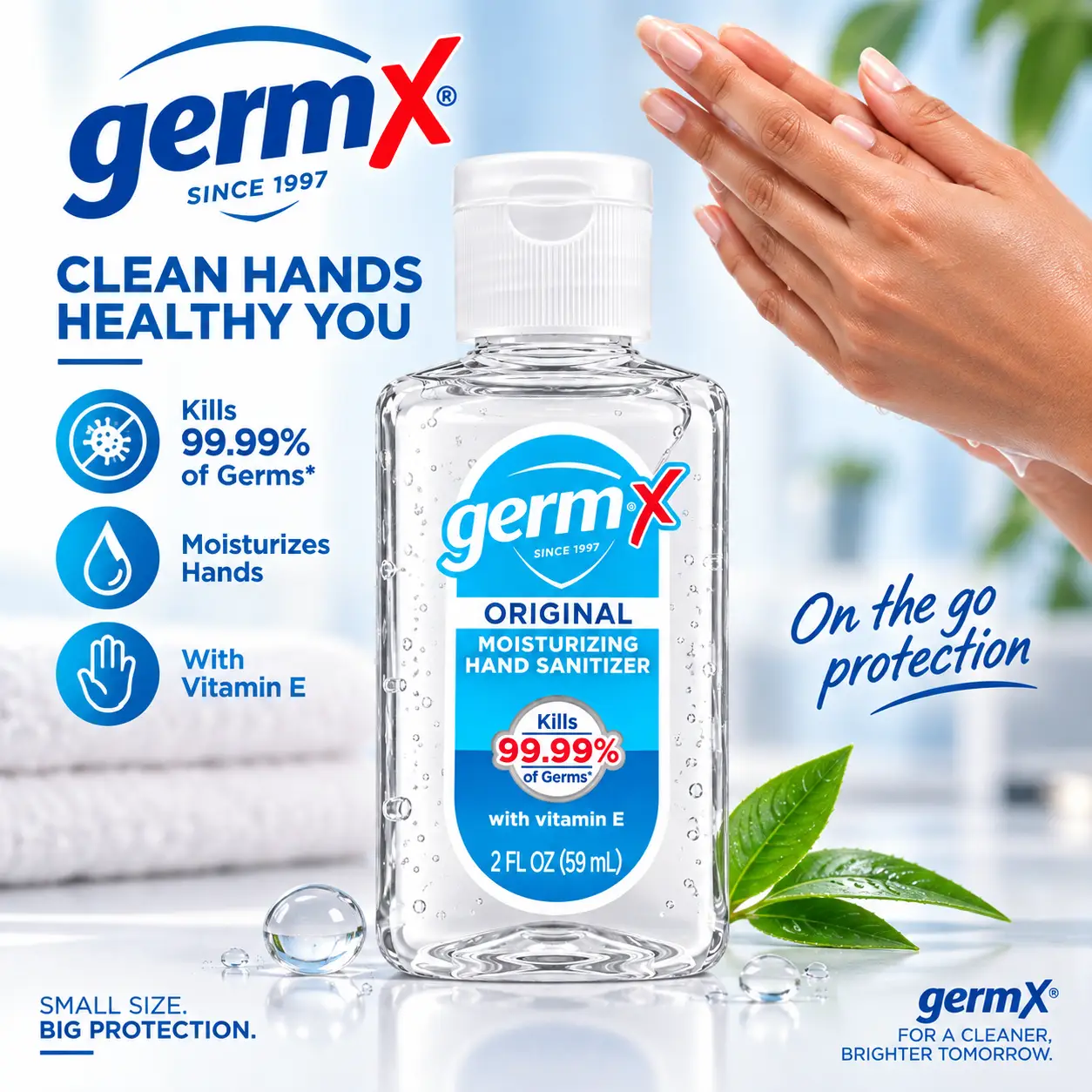 Germ-X Original Moisturizing Hand Sanitizer – 2 fl oz (59 mL)