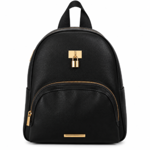 Sac à dos femme noir élégant avec cadenas doré – Alexis Bendel