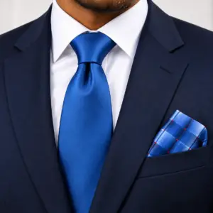 Jones New York – Ensemble Cravate & Mouchoir de Pochette Homme – Bleu