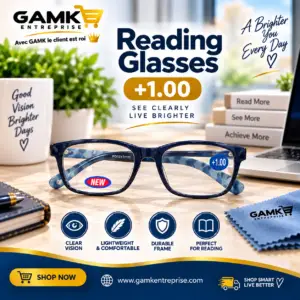 HAUTE QUALITE Lunettes de Lecture +1.00 – Monture Bleue SKU: F