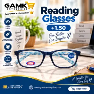 HAUTE QUALITE Lunettes de Lecture +1.50 – Monture Bleue SKU: E