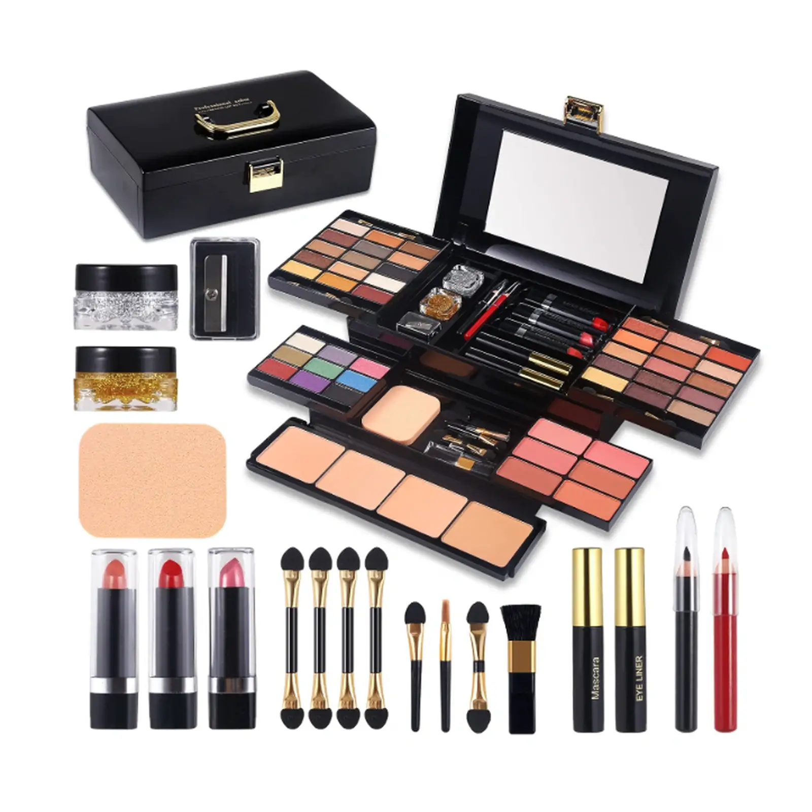 MORNECA Professional Makeup Kit – Coffret Maquillage Complet 58 Couleurs avec Miroir - Image 6