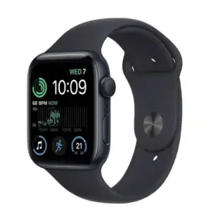 Apple Watch SE (2e génération) 44 mm Minuit Pre-Owned – Boîtier en aluminium Minuit, Bracelet Sport Minuit, GPS + Cellular