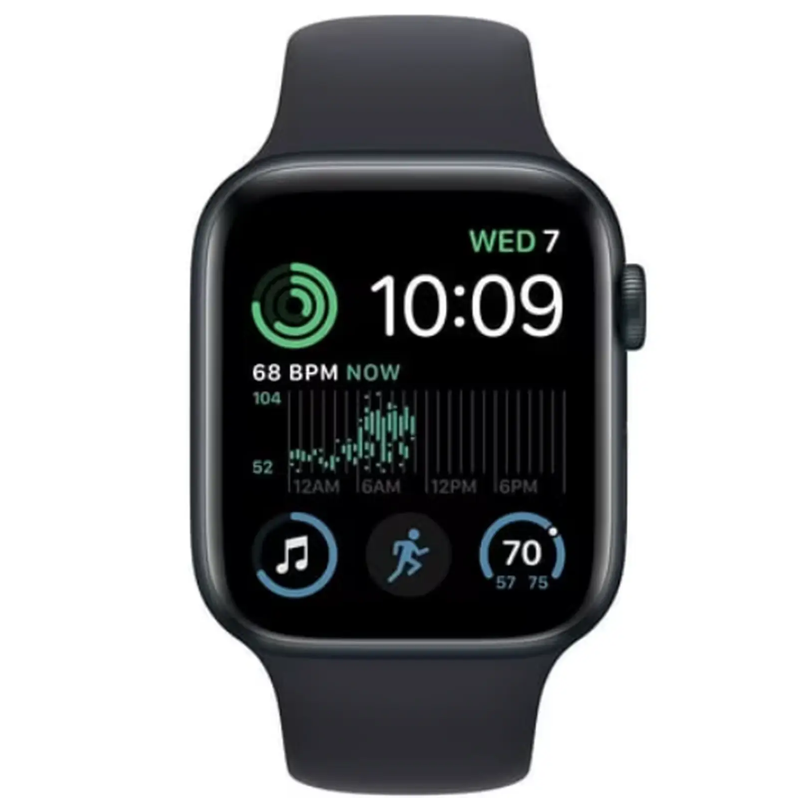 Apple Watch SE (2e génération) 44 mm Minuit Pre-Owned – Boîtier en aluminium Minuit, Bracelet Sport Minuit, GPS + Cellular - Image 2