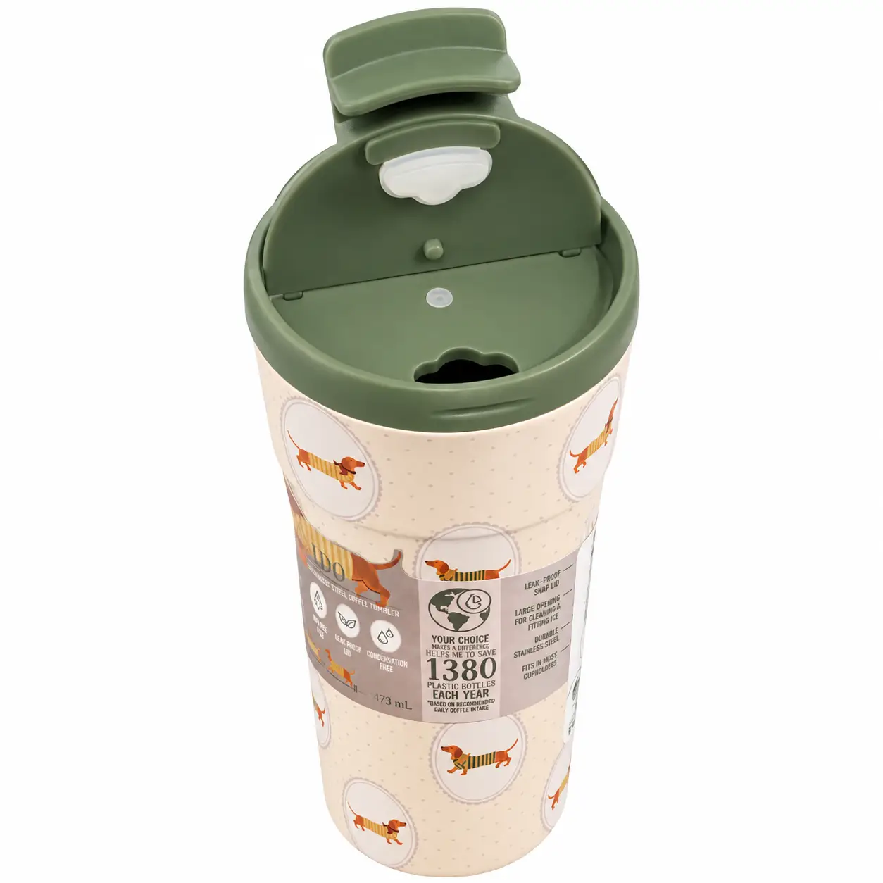 CORTADO Gobelet isotherme en acier inoxydable (6h au chad et 24h au frais) 473 ml - Image 2